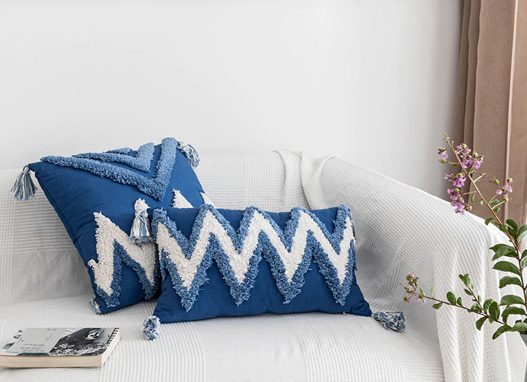 AURORA Handmade Throw Pillow With Tassels