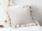 EMMA Knitted Throw Pillow With Tassels