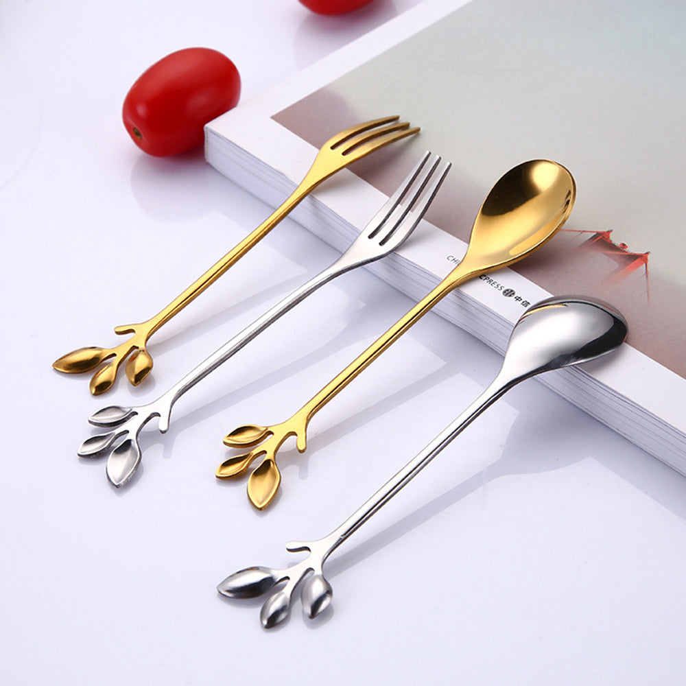 LEAF Teaspoon And Fork