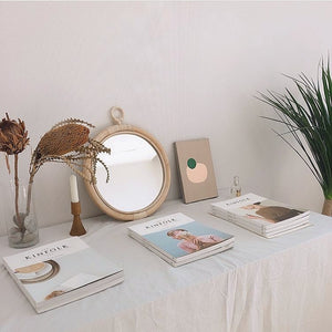 BONNIE Rattan Rounded Mirror