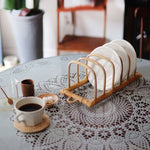 PADE Rattan Plate Organizer