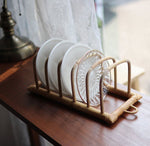 PADE Rattan Plate Organizer