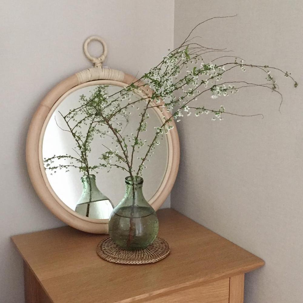 BONNIE Rattan Rounded Mirror