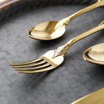 DONATELLA Luxury Engraved Cutlery Set - 24 Pieces