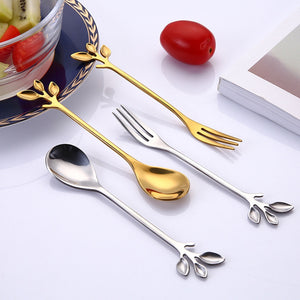 LEAF Teaspoon And Fork